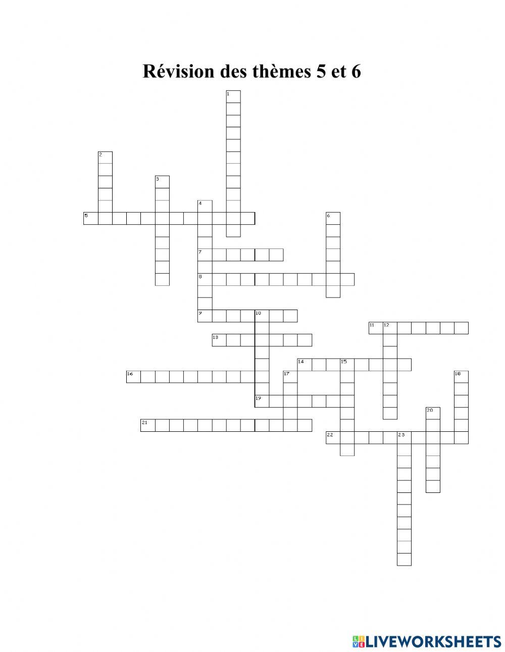 La révision des thèmes 5 et 6 (Cellules)
