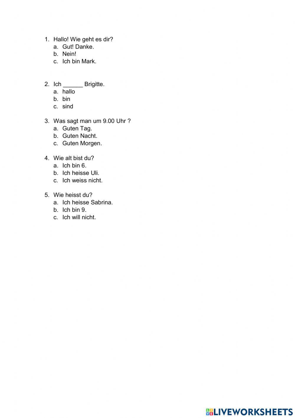 Begrüßungen, Höflichkeit & Kennenlernen