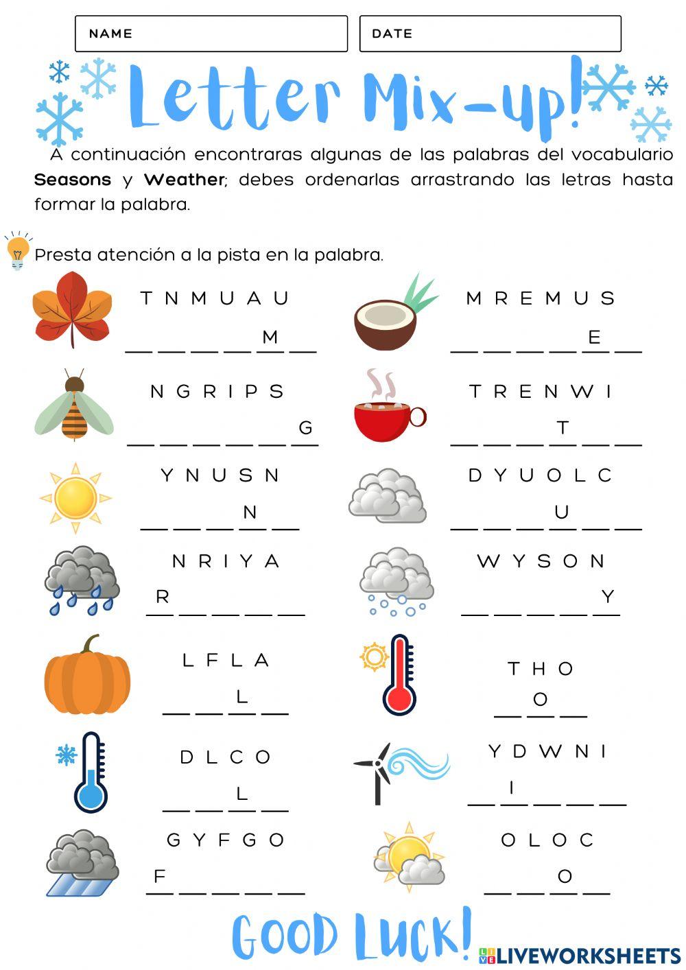 Seasons and Weather activity