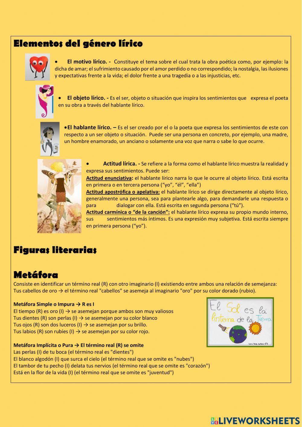 POESÍA - EL GÉNERO LÍRICO