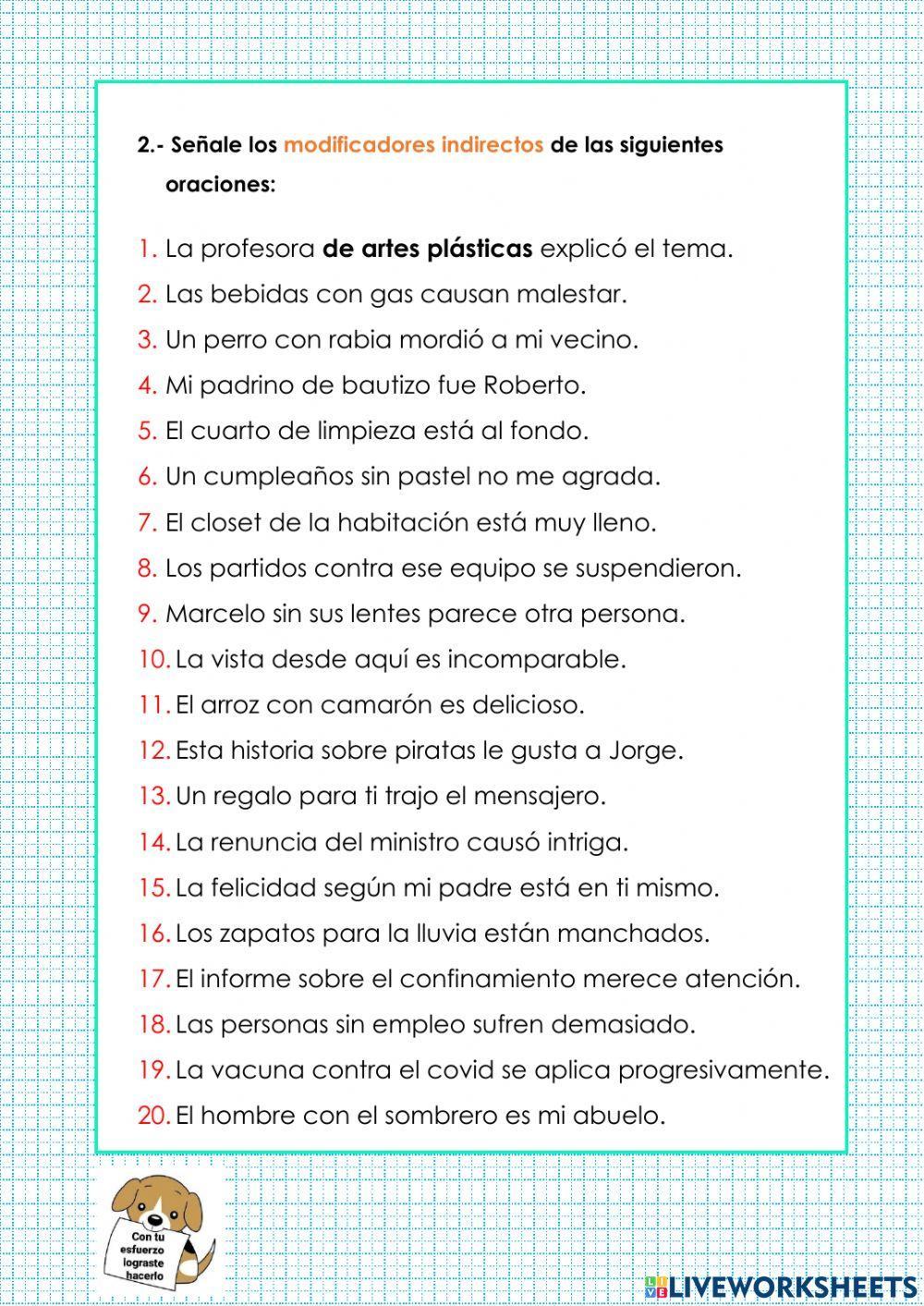 Modificadores del Sujeto