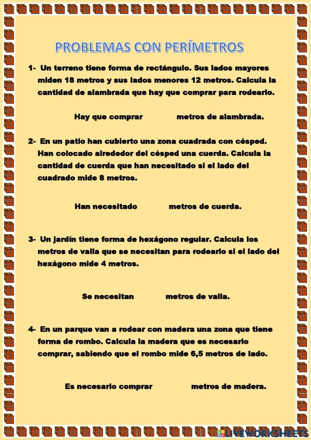 Problemas con perímetros