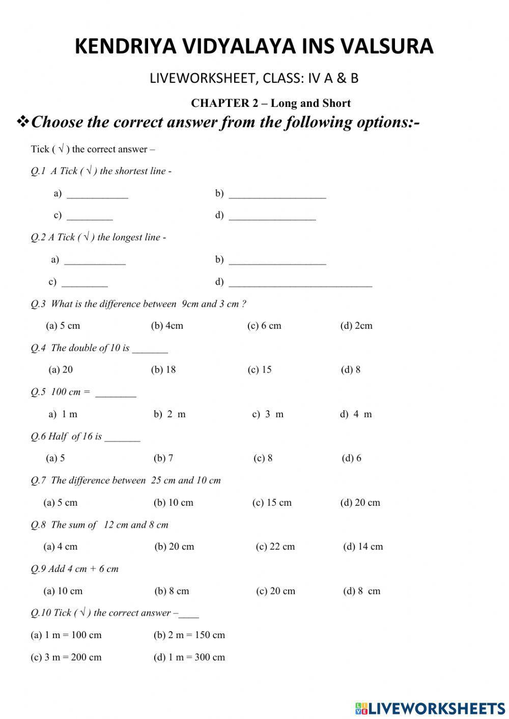 Chapter 2: Long and Short