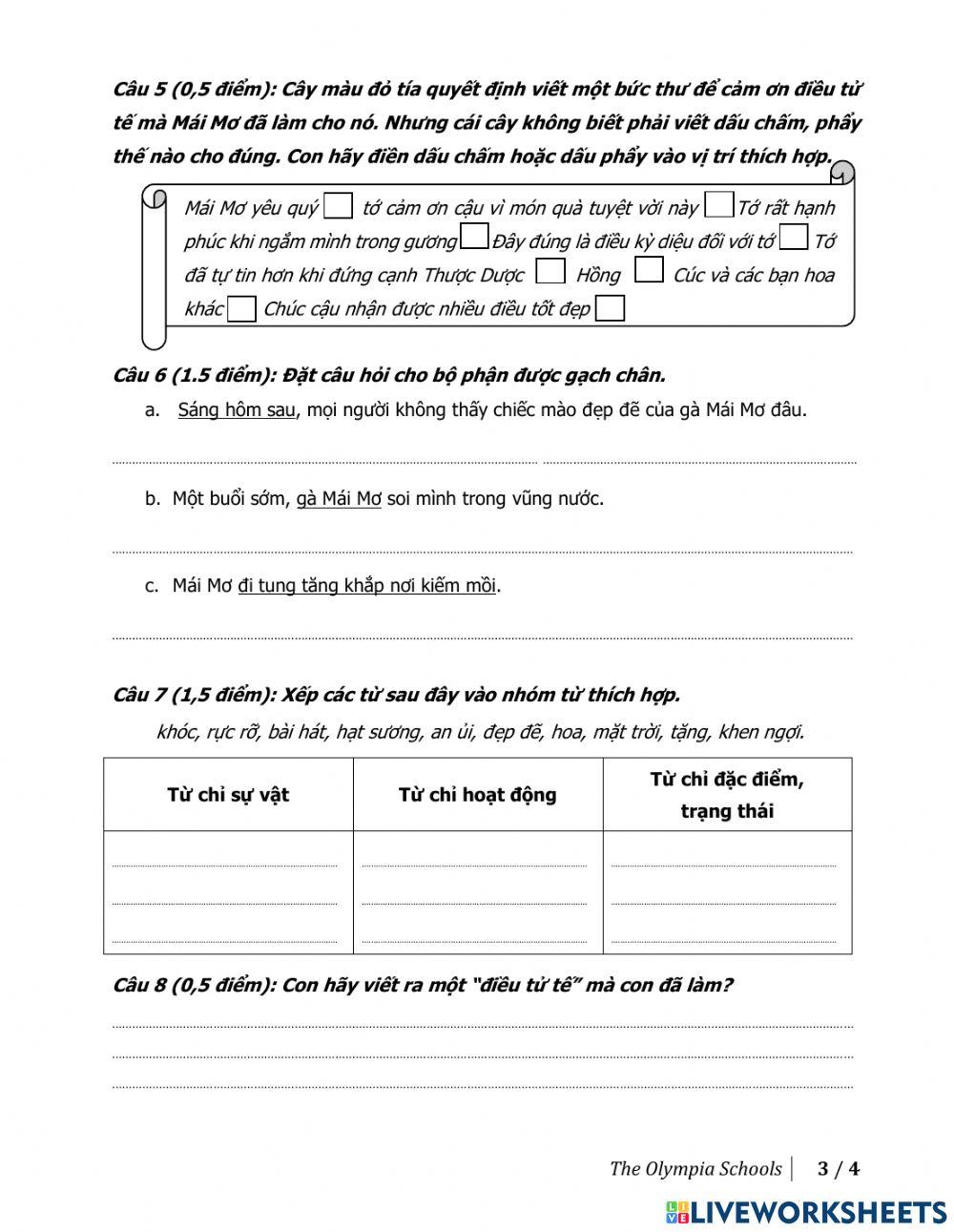 TV3 - Đề PT 2021 - 2022 - Dành cho HS