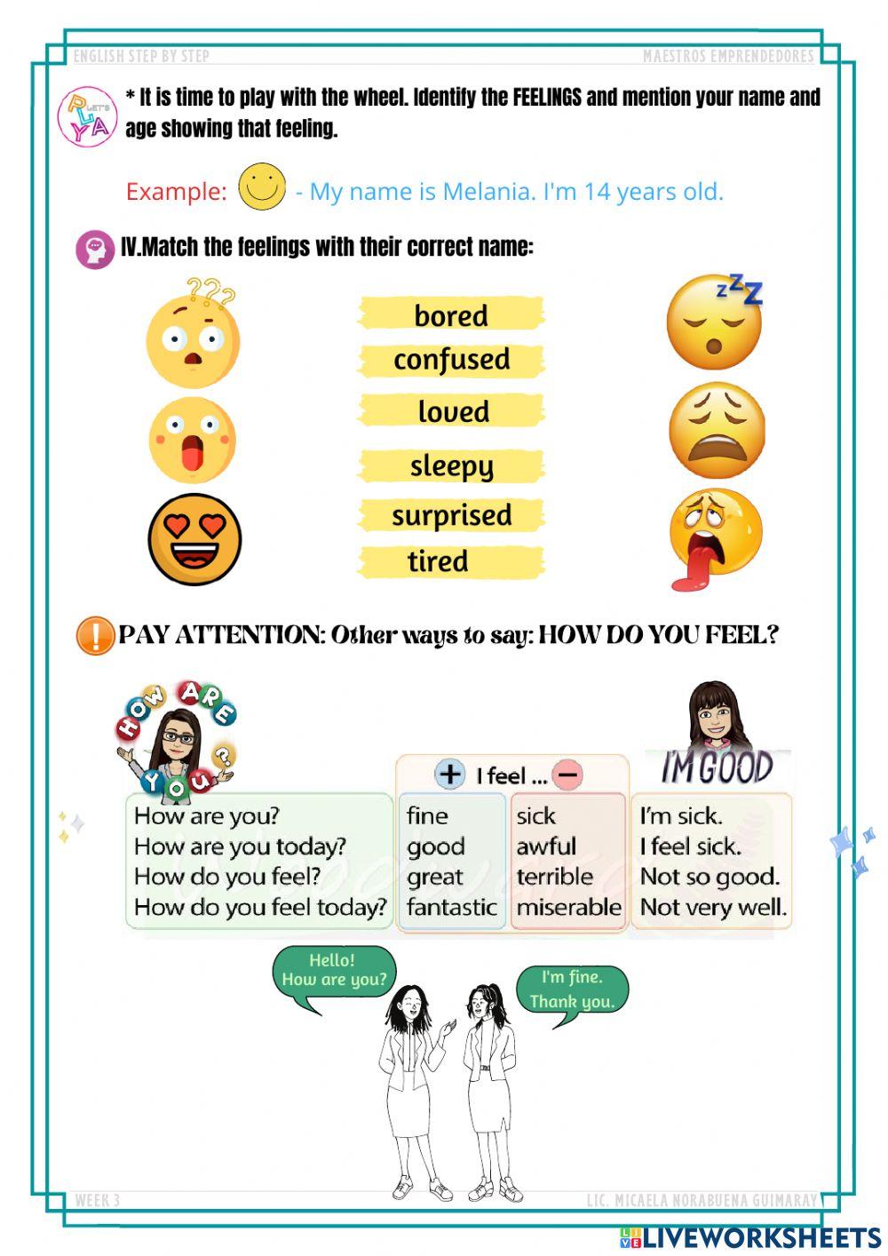 SHOWING MY FEELINGS - Step by step 1