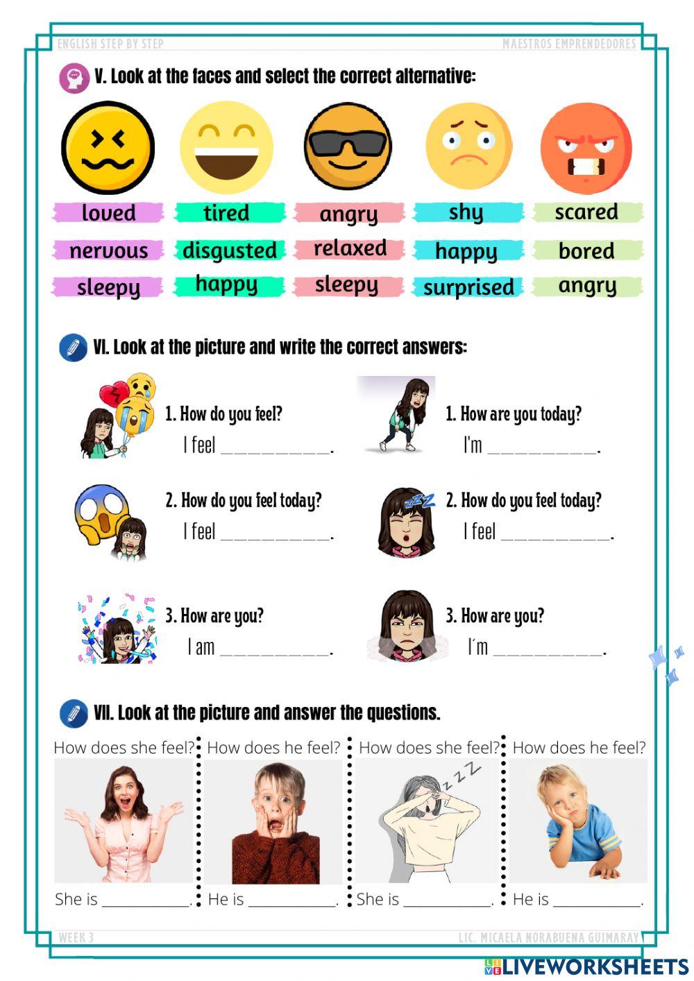 SHOWING MY FEELINGS - Step by step 1