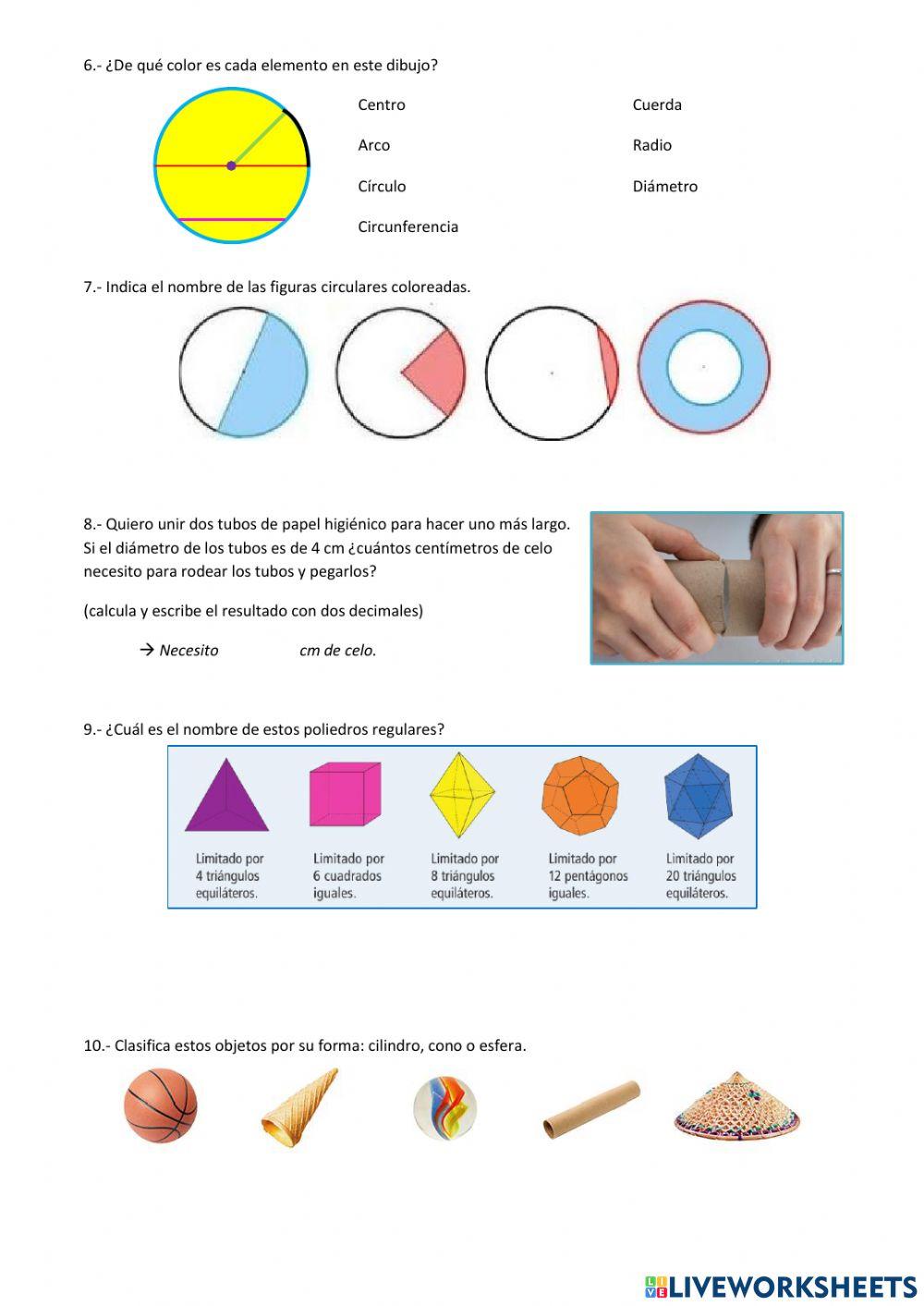 Figuras planas y cuerpos geométricos