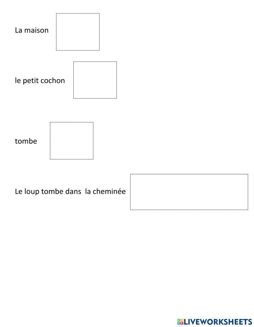 LES TROIS PETITS COCHONS ( the 3 little pigs activity)