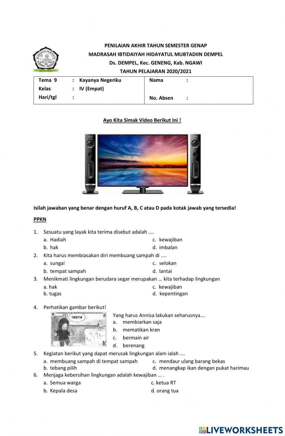 Tema 9 (kayanya negeriku)