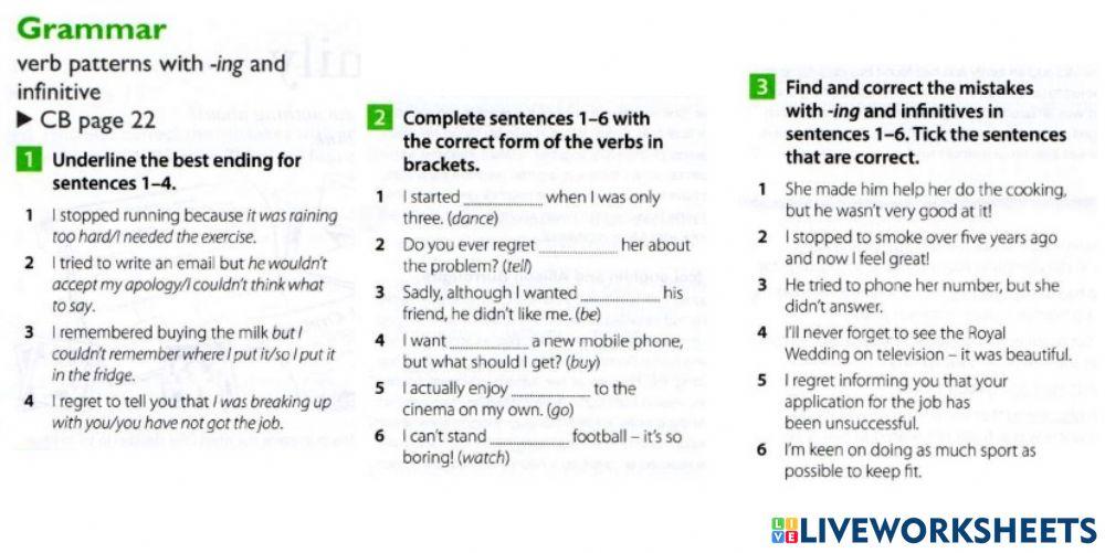 U2 Max -ing infinitive with a change in meaning