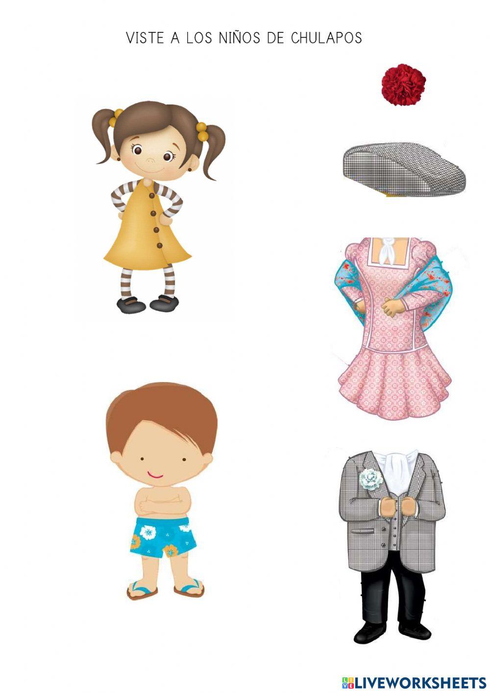 Viste a los niños de chulapos