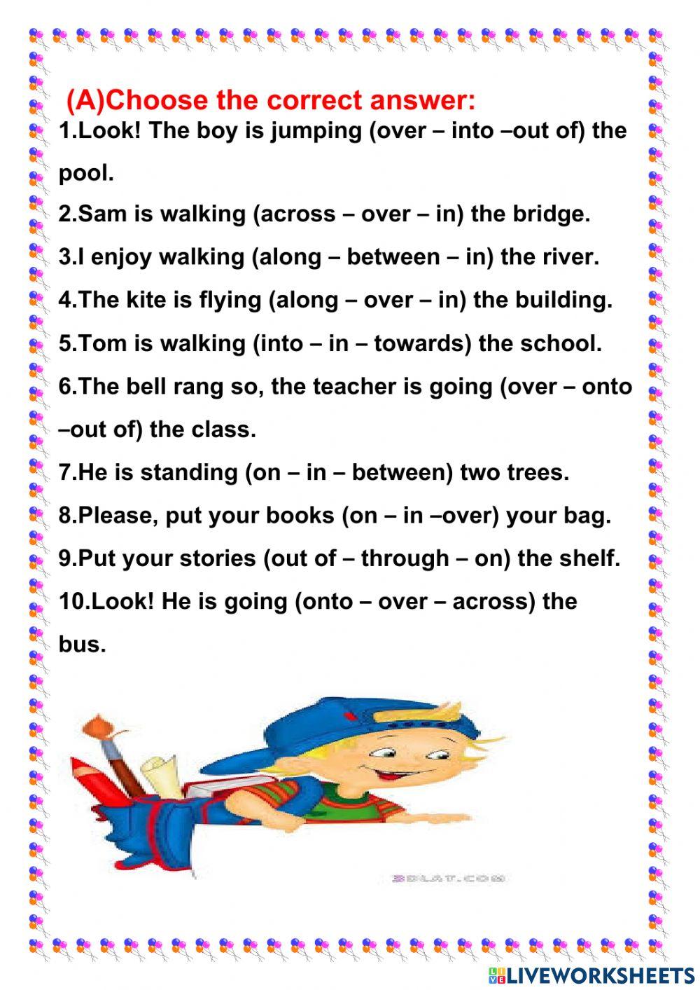 preposition of place grade 2