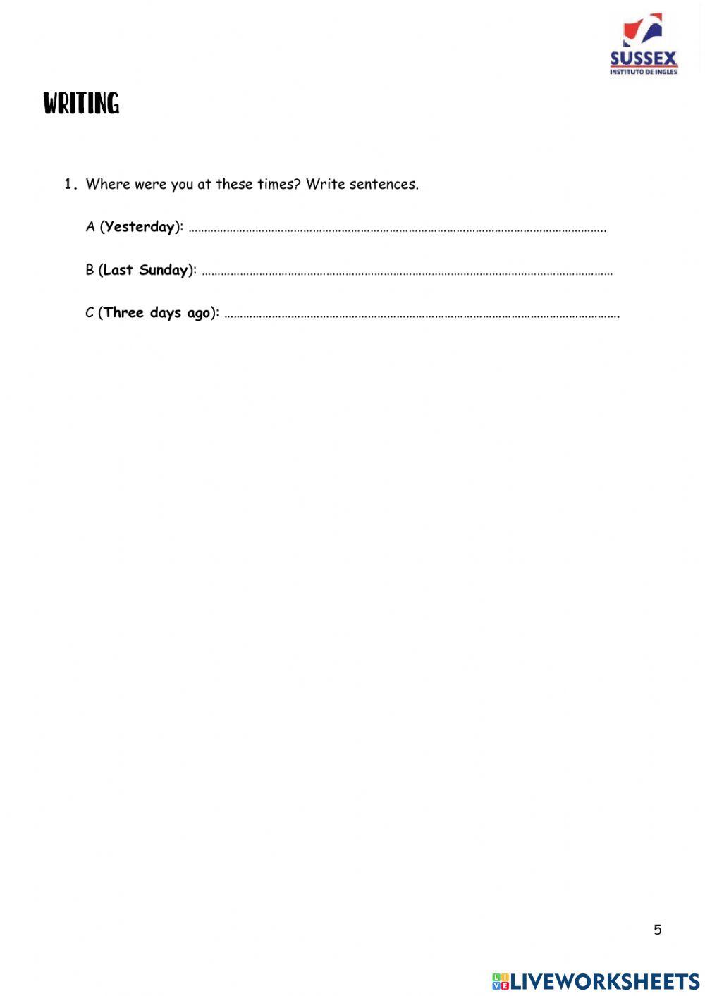 Revision: Units 14, 15, 1 & 2.