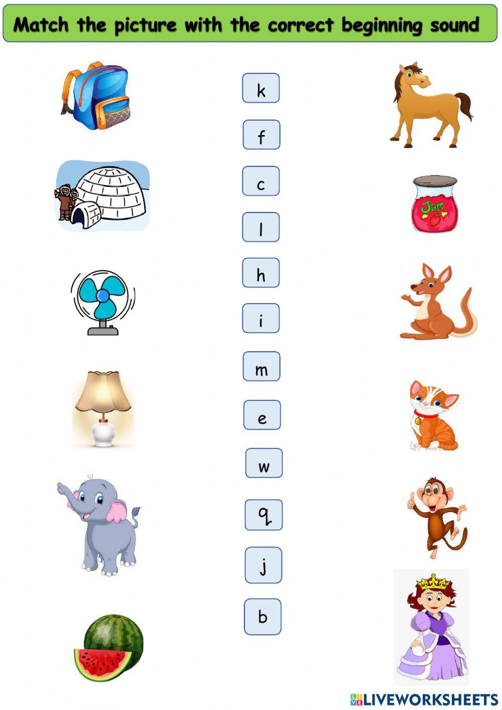 Beginning and ending sounds