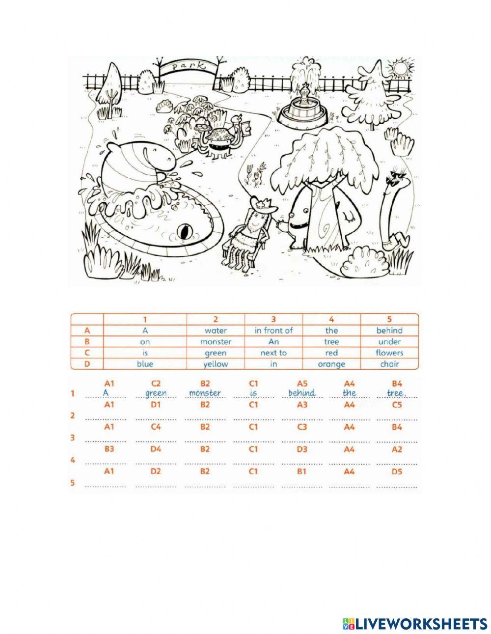 Prepositions of place