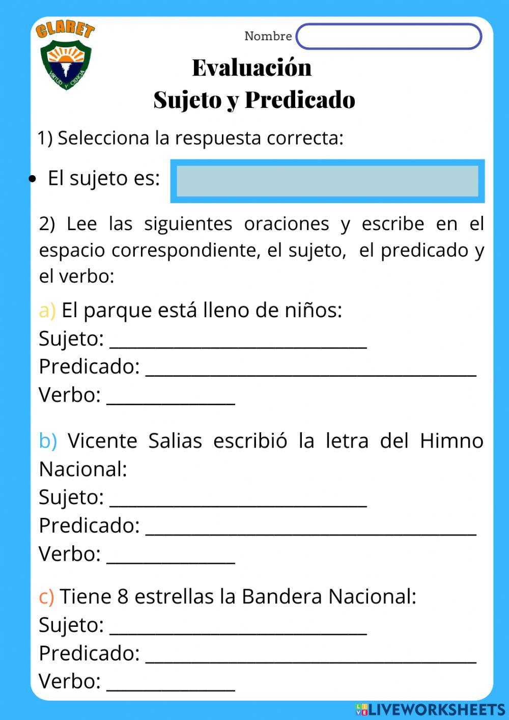 El sujeto y El predicado