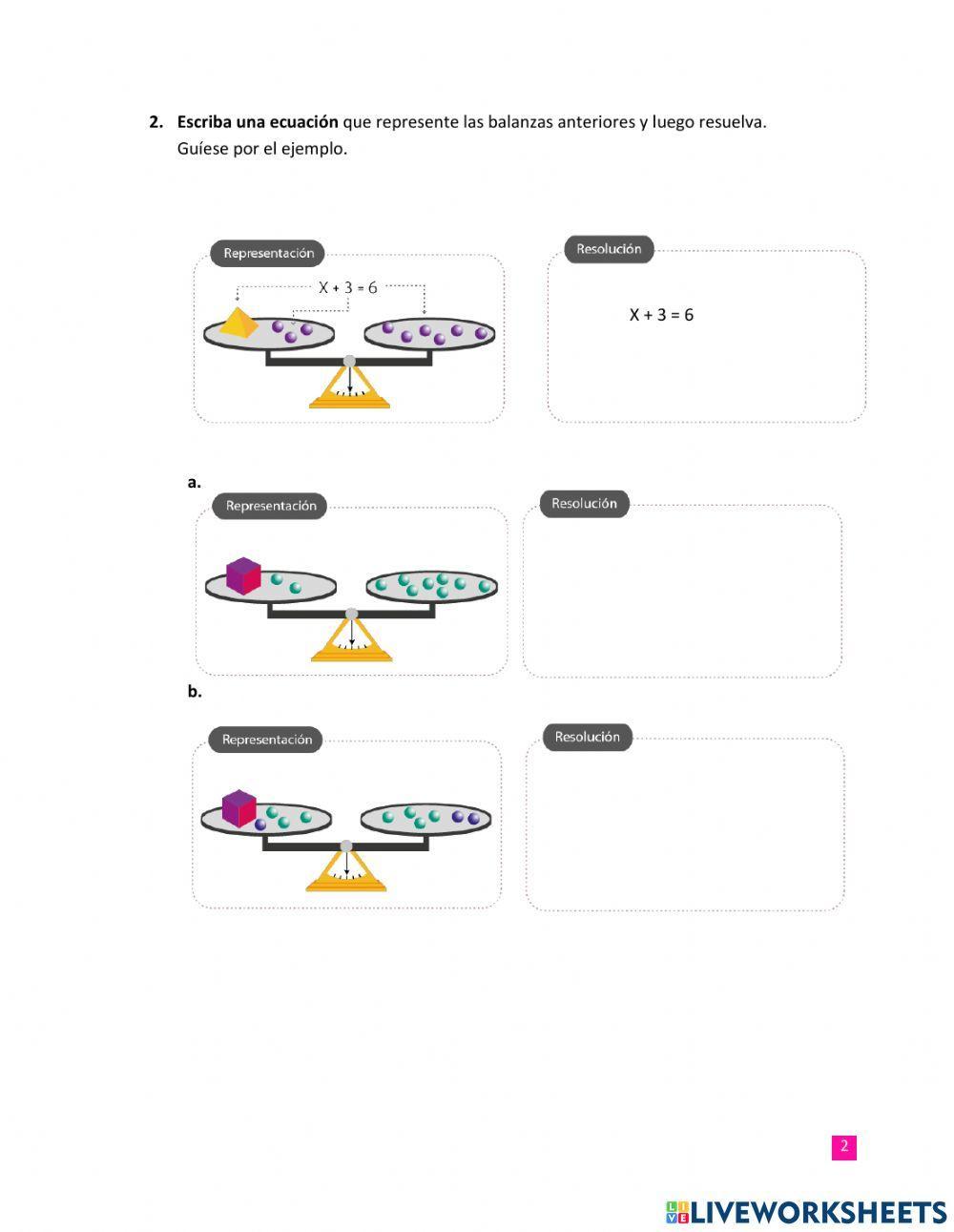 Ecuaciones con balanza Ecuaciones. Ecuaciones de primer grado.
