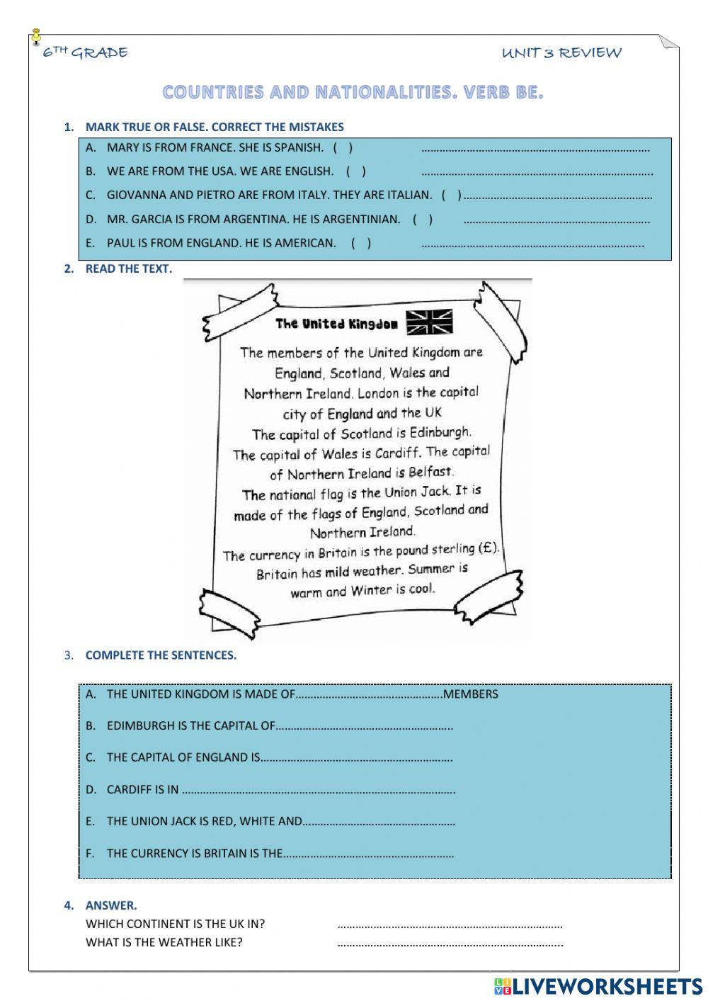 6th grade unit 3 review