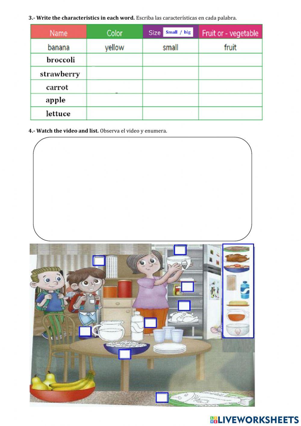 What do you eat for breakfast, lunch and for dinner? online exercise ...
