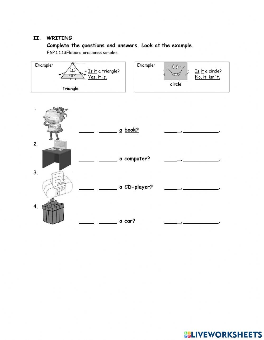 Take shape 1 unit 3 reading writing