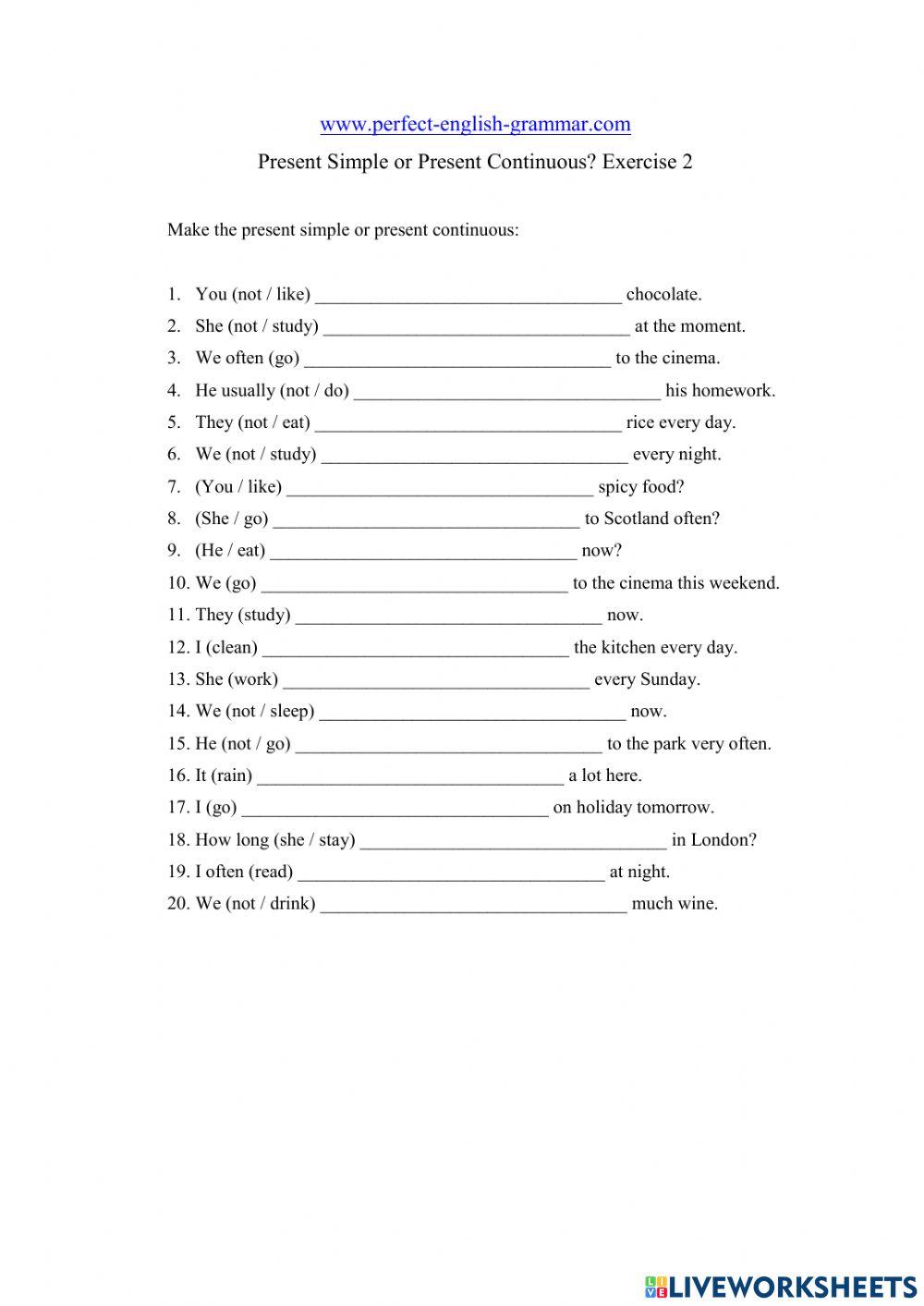 Present Simple-Continuous