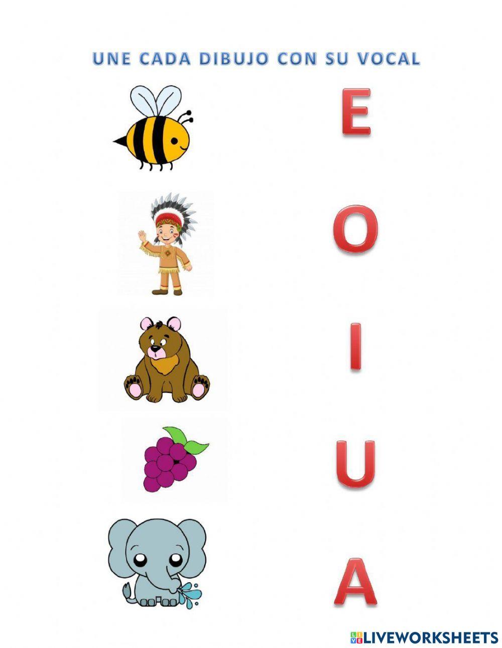 Unir dibujo con vocal