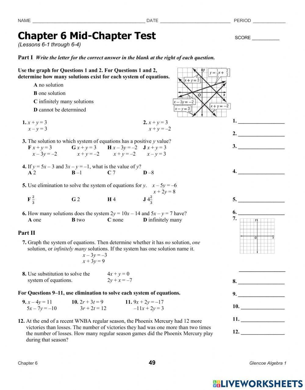 Chapter 6 Mid-Chapter Test 3009907 | Marina Olari