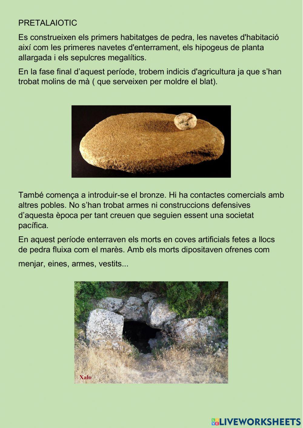 La prehistoria a Menorca. Pretalaiotic