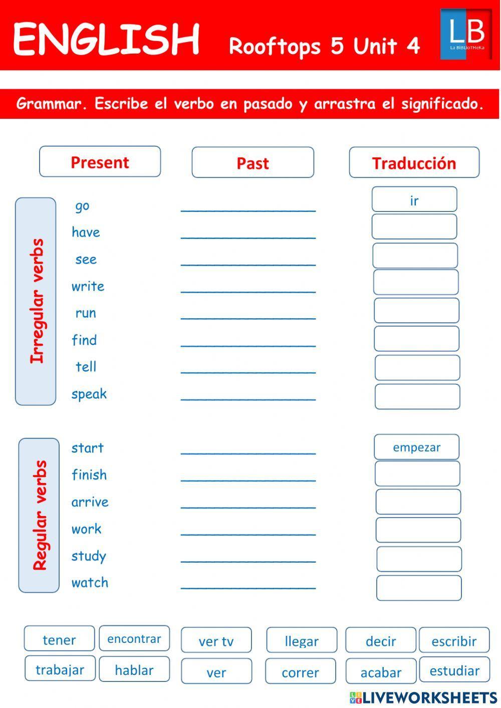 Rooftops 5 unit 4 Ejercicios