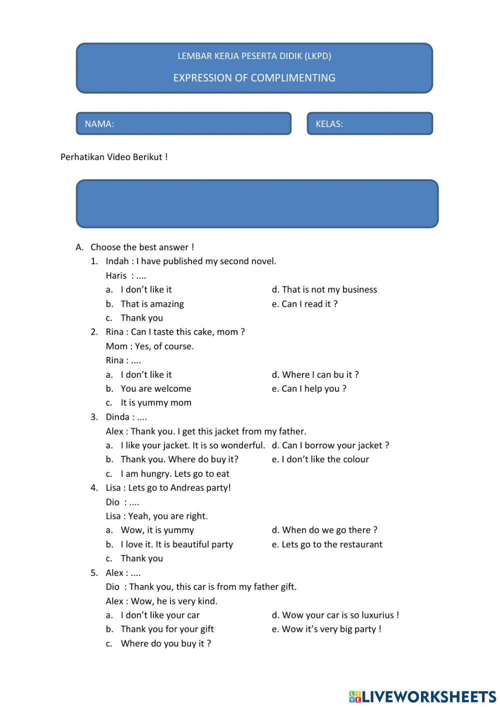 Expression Complimenting