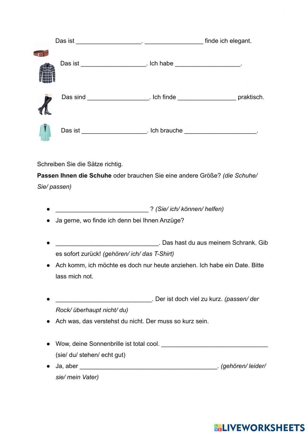 Verben mit Dativ und Akkusativ