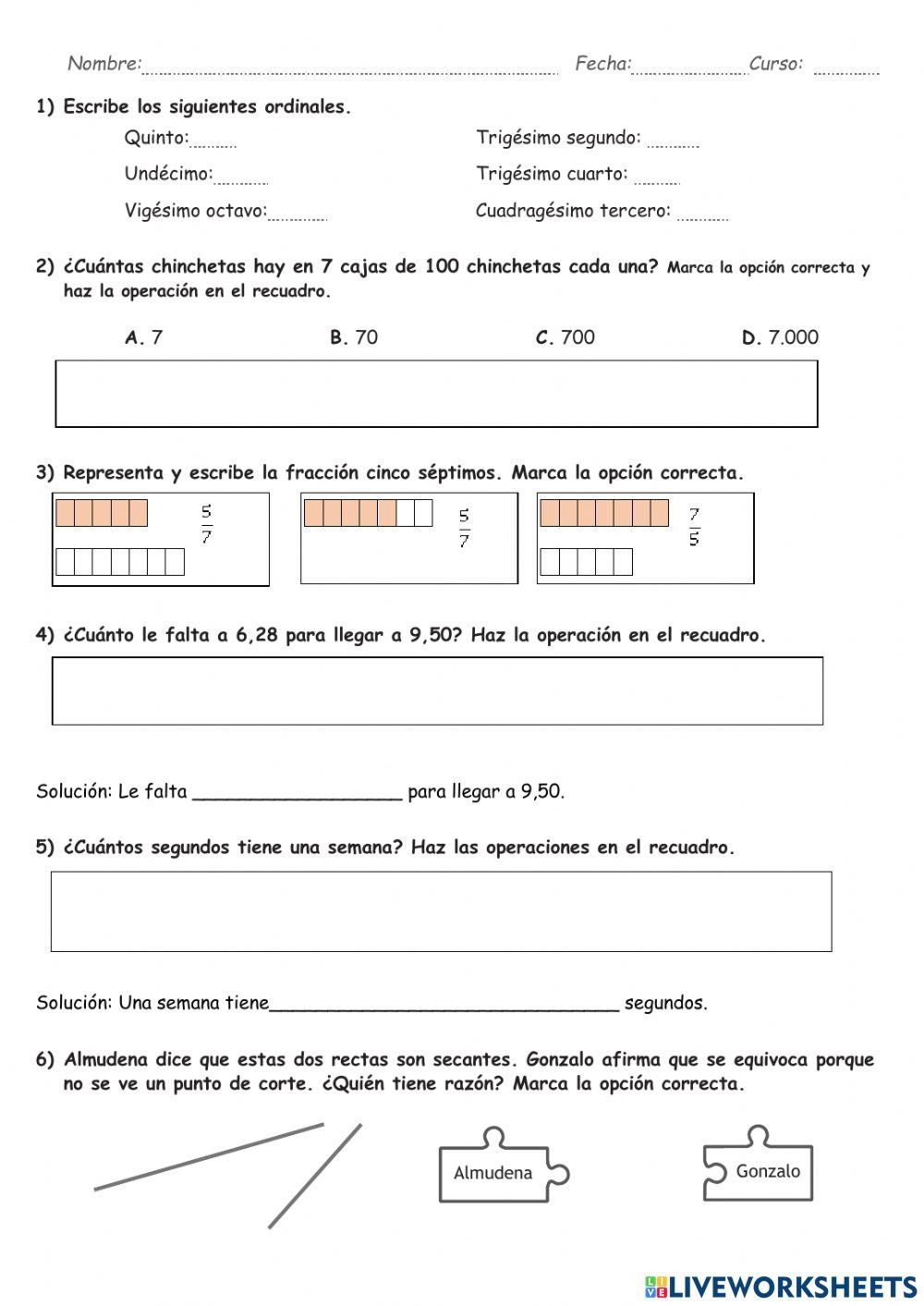 Repaso matemáticas