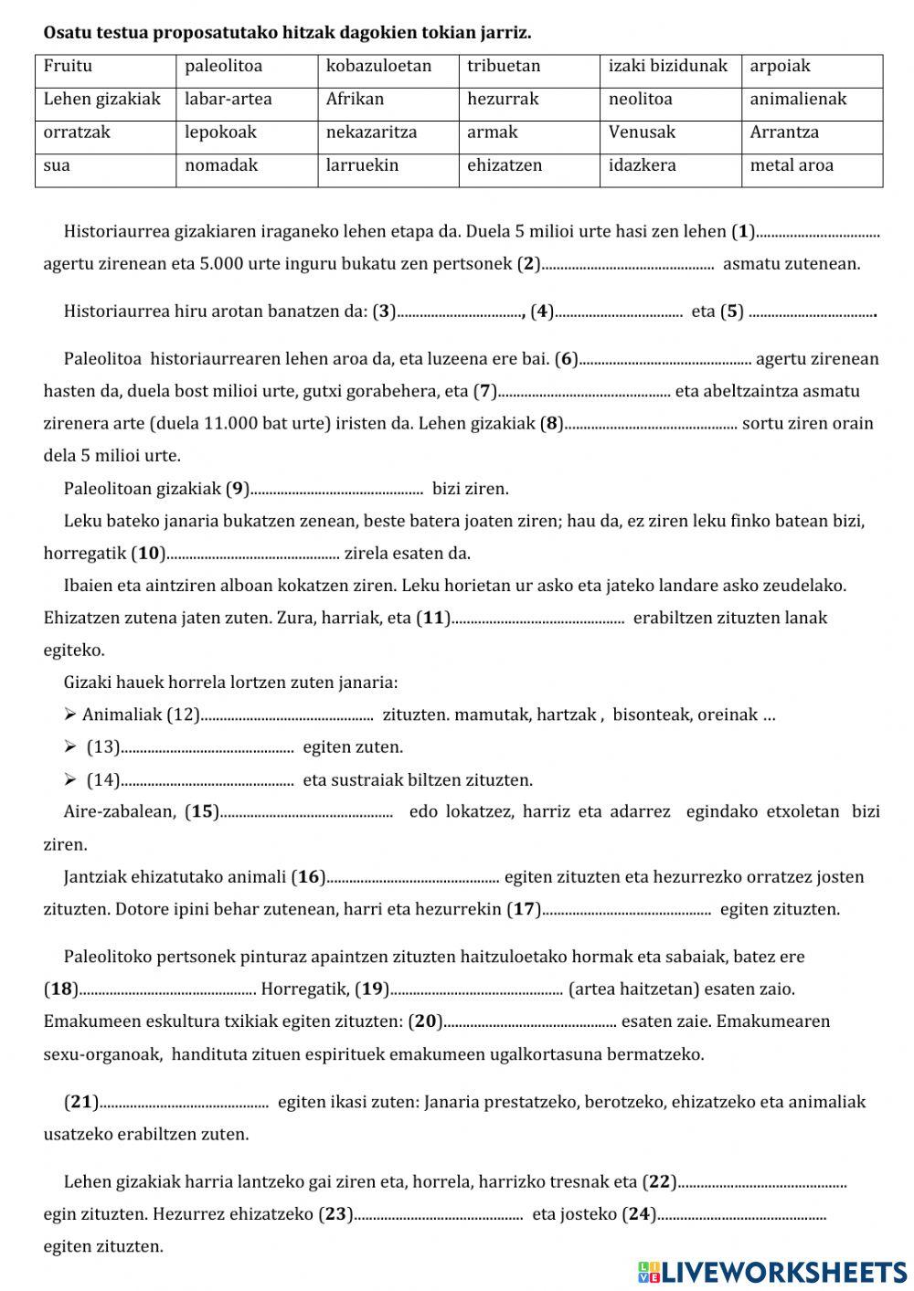 PALEOLITOA LABURBILDUZ