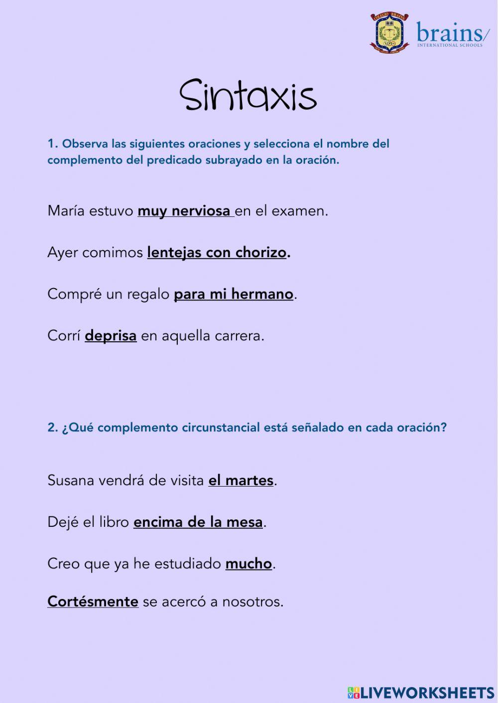 Sintaxis Sintaxis
