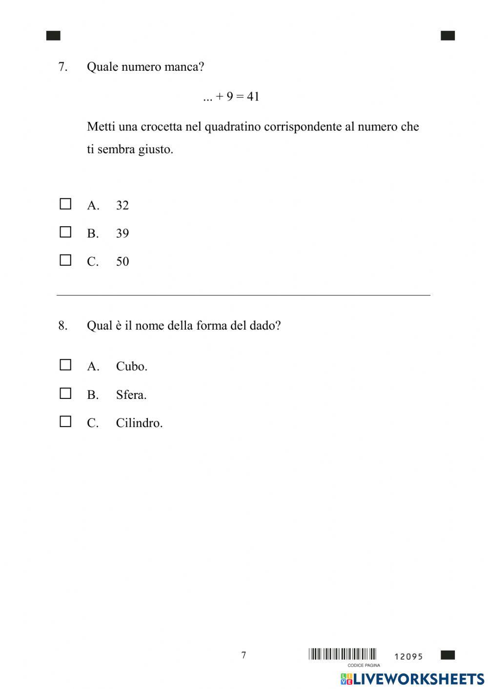 Prova Invalsi 2003-04