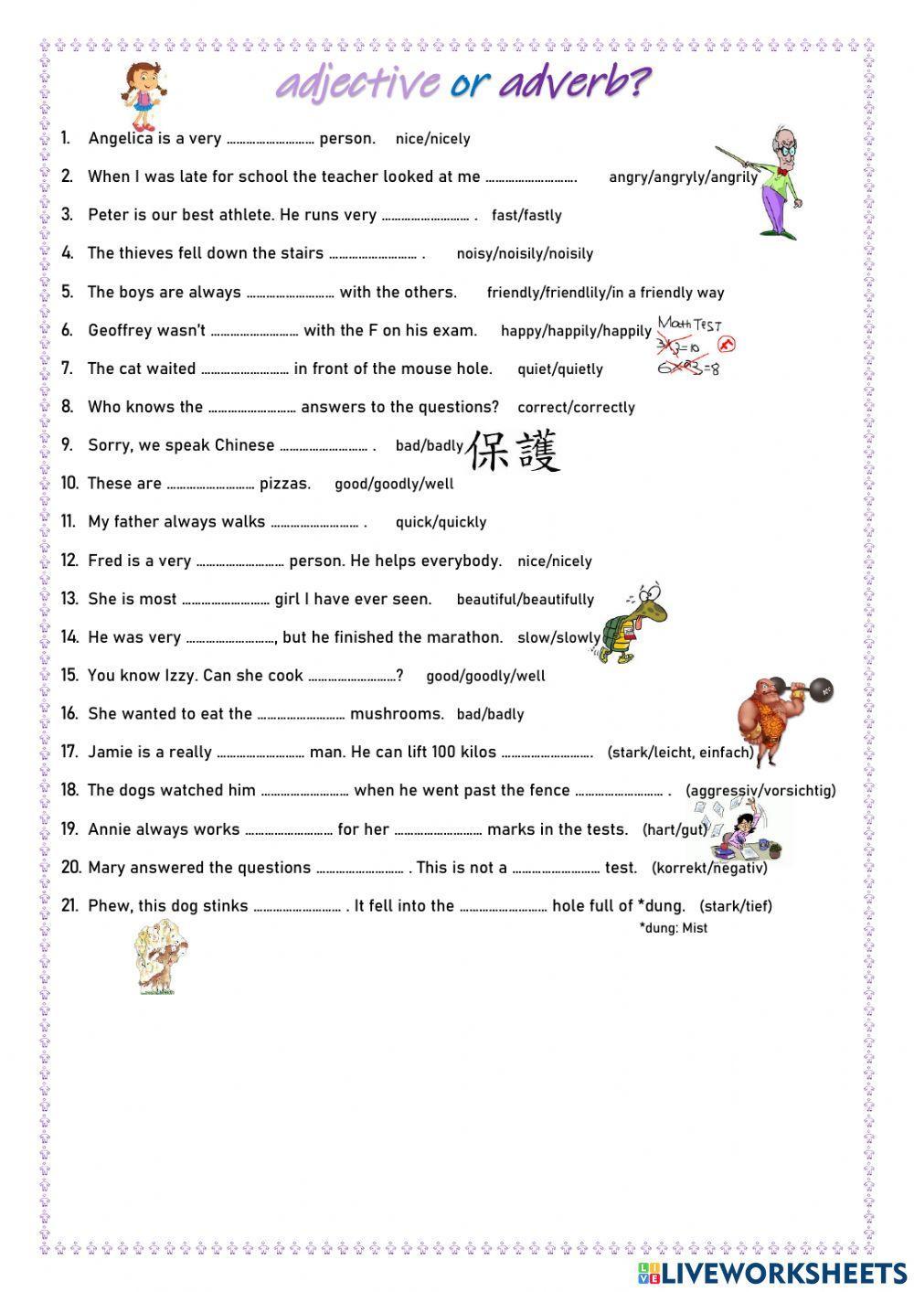 Adjective or adverb 2