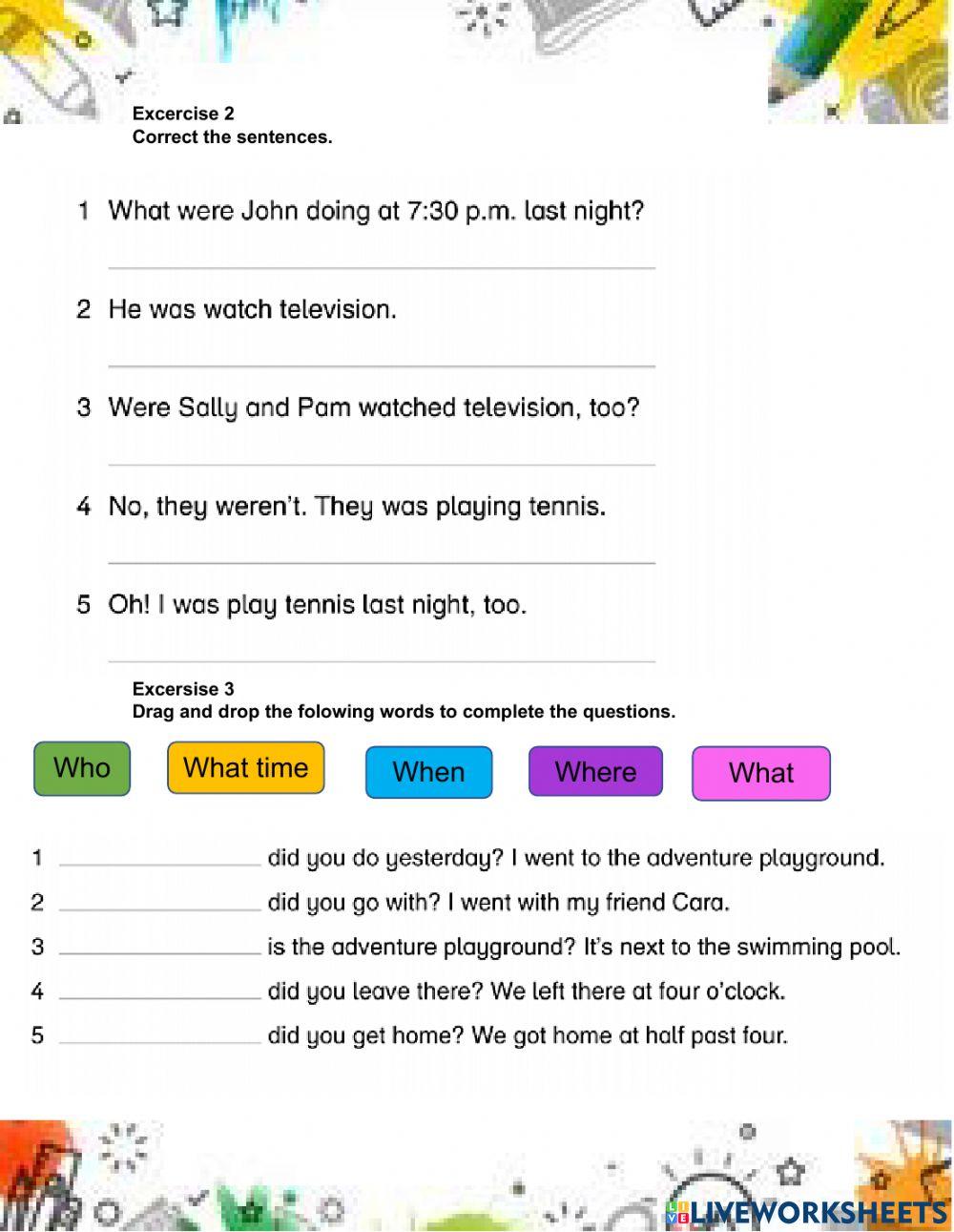 Grammar test - 2nd grade 4th bimonthly
