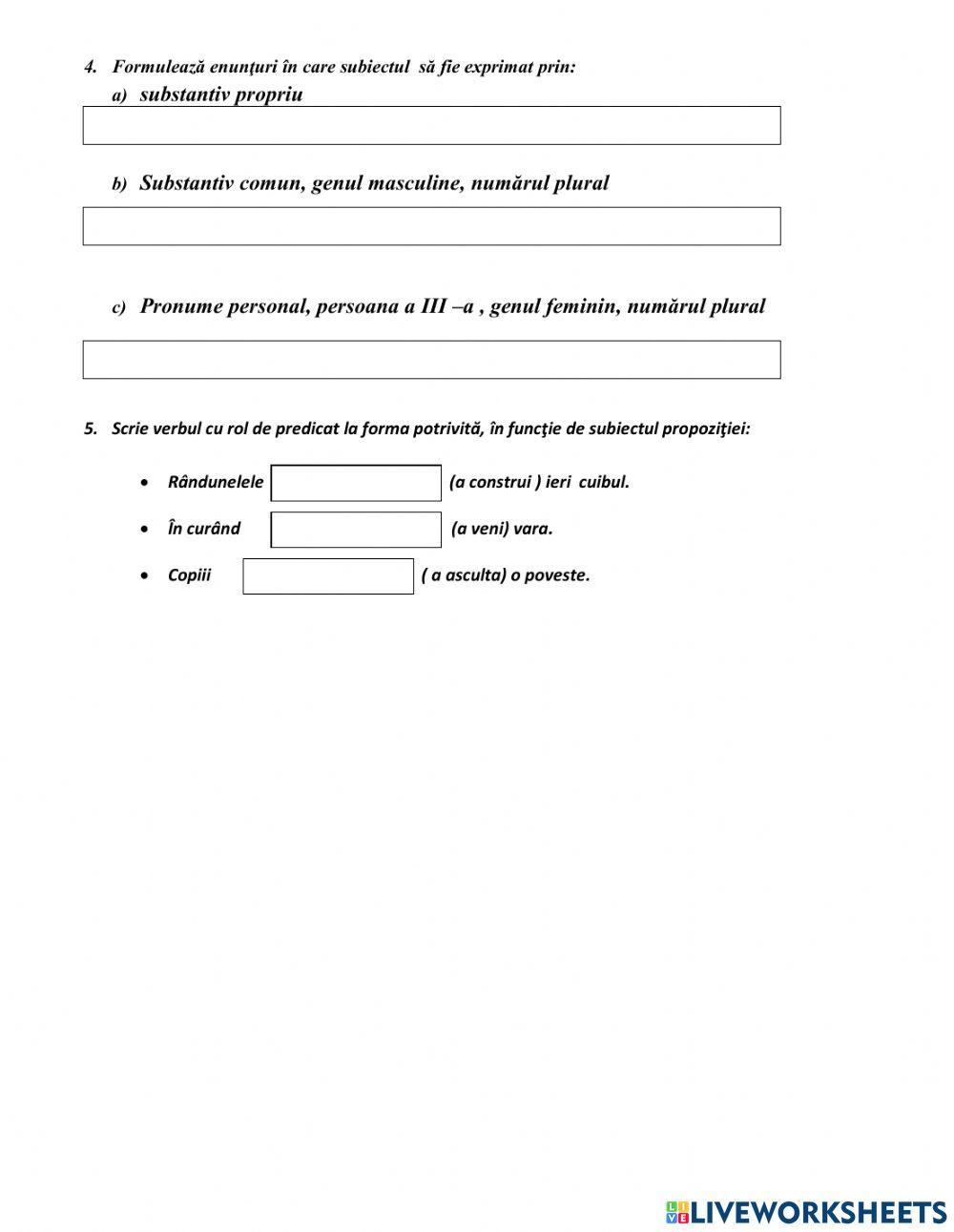 Acordul predicatului cu subiectul