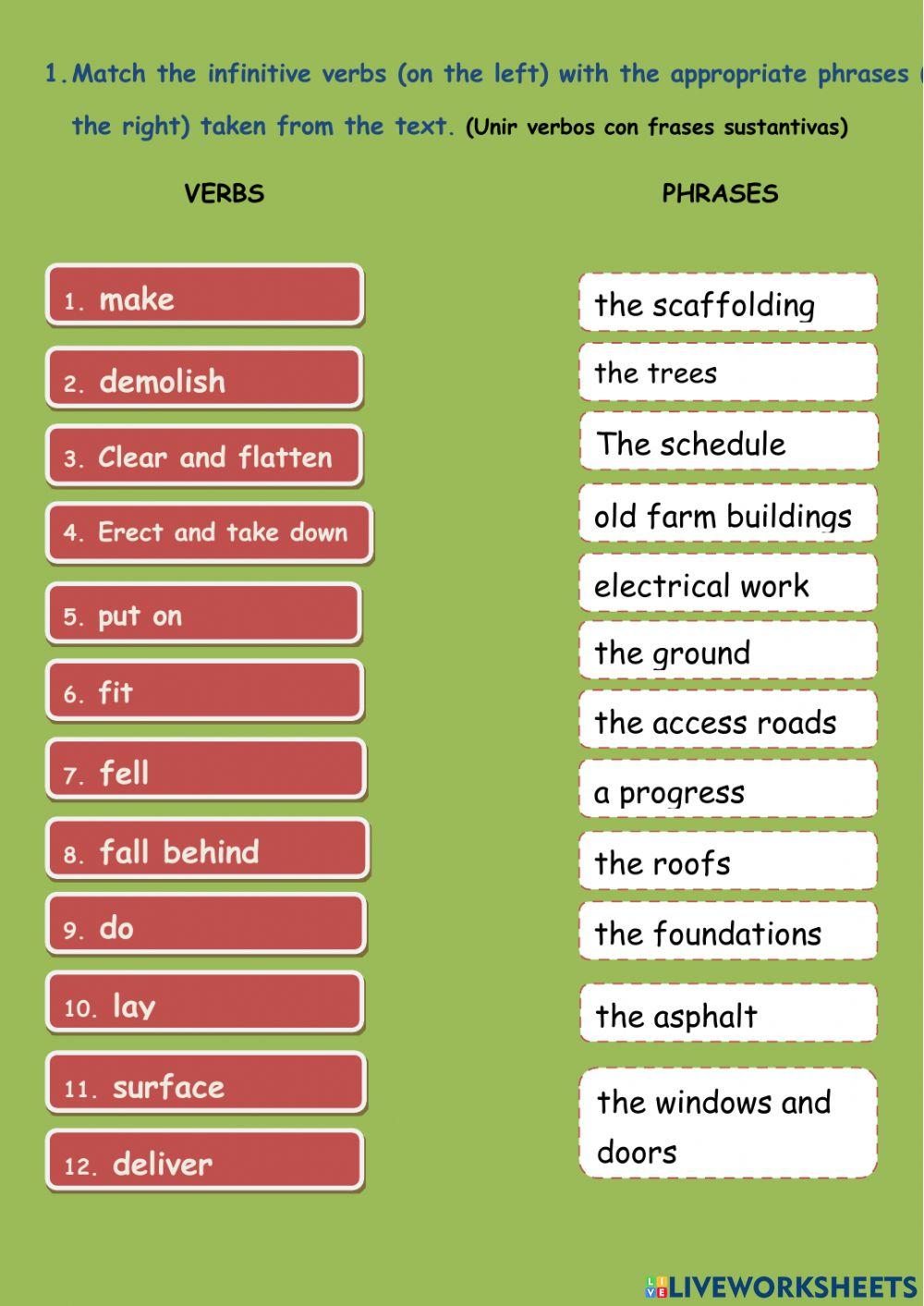Present Perfect Tense - Vocabulary (1st. Part) Housing Project Report