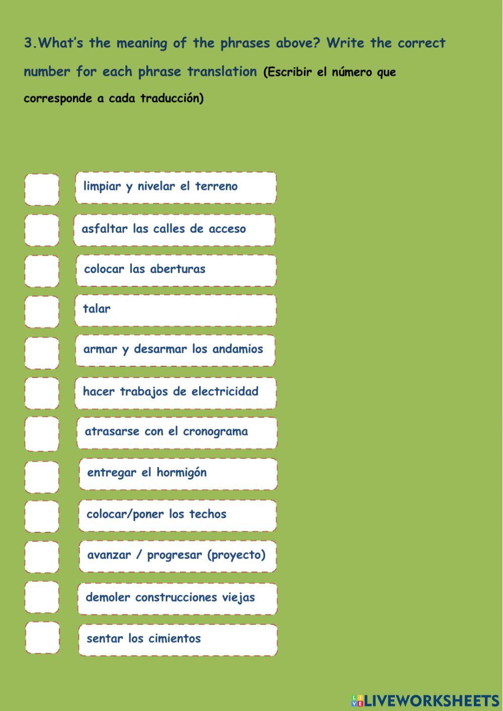 Present Perfect Tense - Vocabulary (1st. Part) Housing Project Report