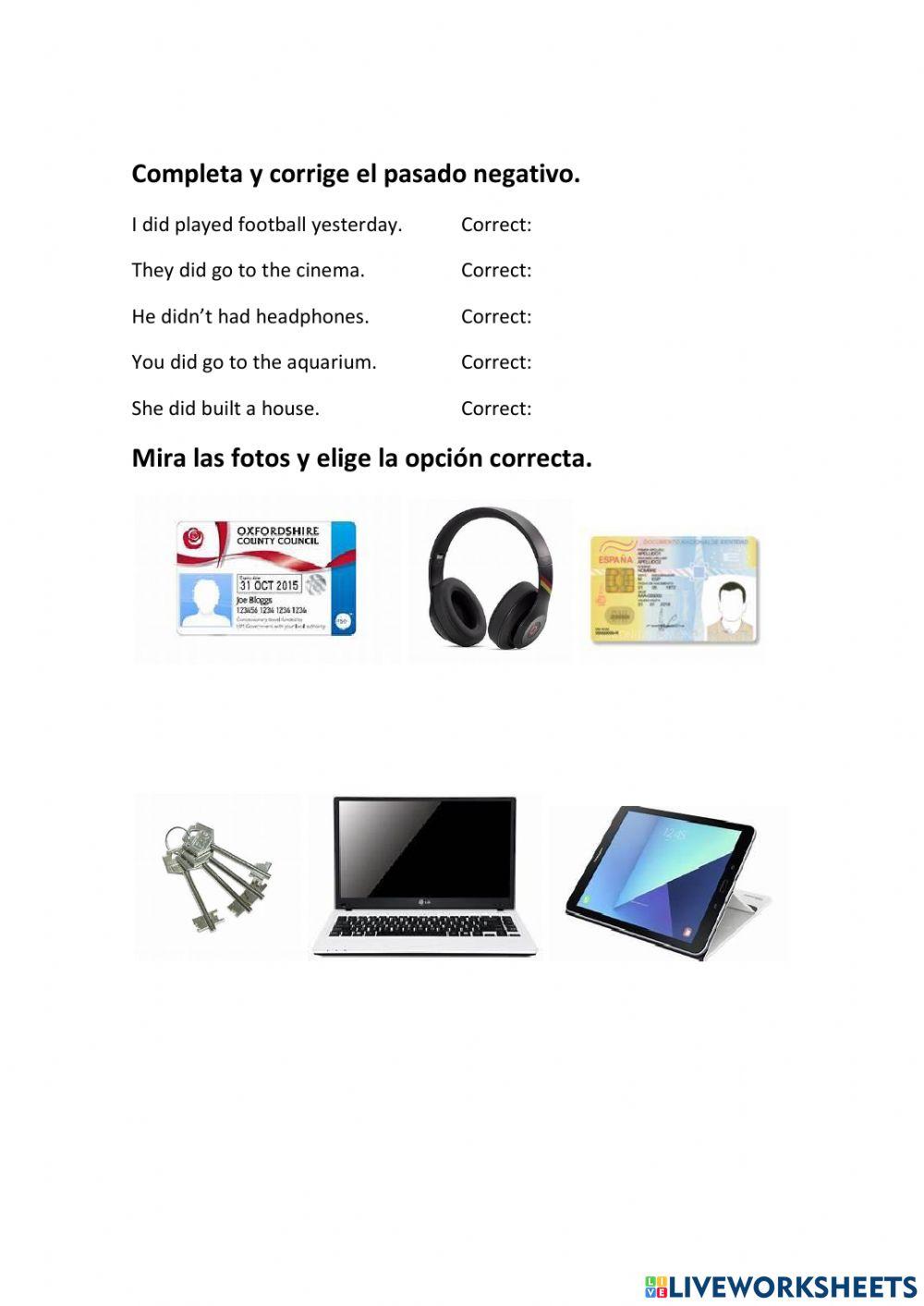 Pasado simple y vocabulario