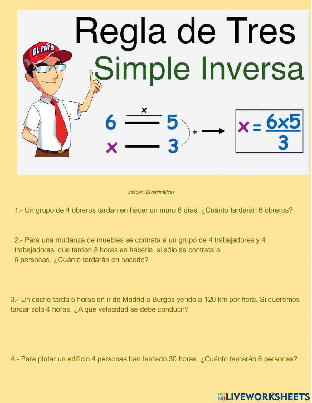 Regla de tres inversa