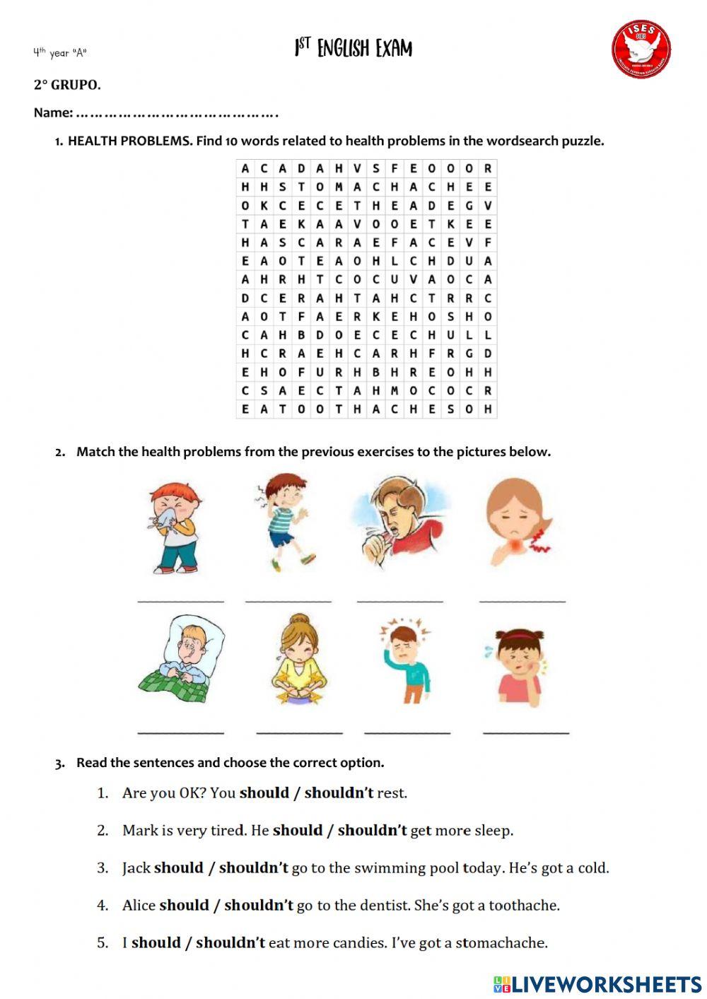 1st exam - 4th year - 2nd group