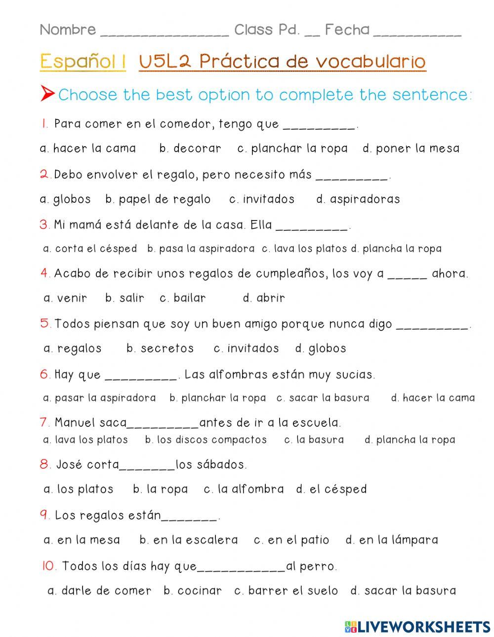 U5L2 Práctica de vocabulario (05-10-2021)