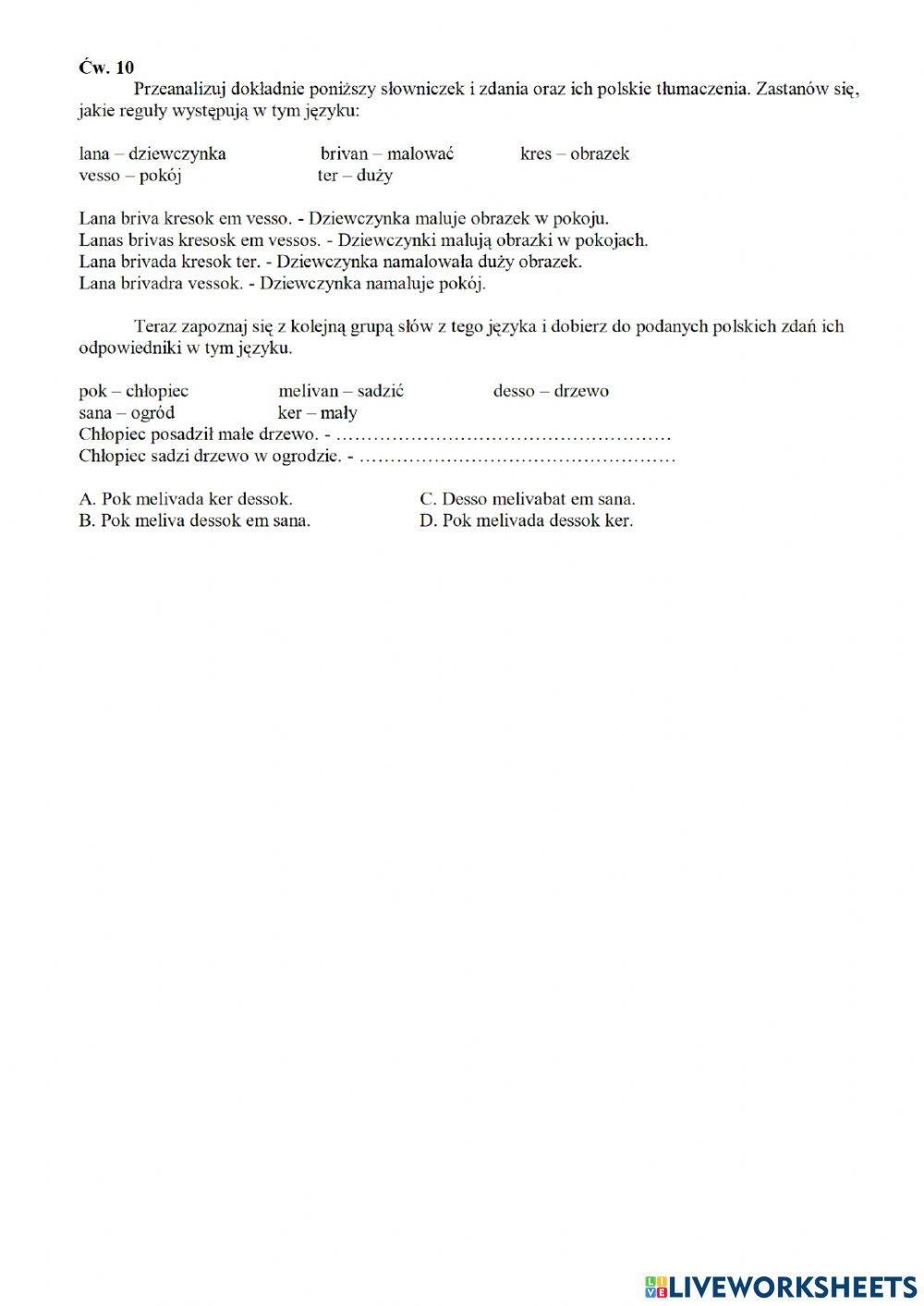 Sprawdzian kompetencji językowych