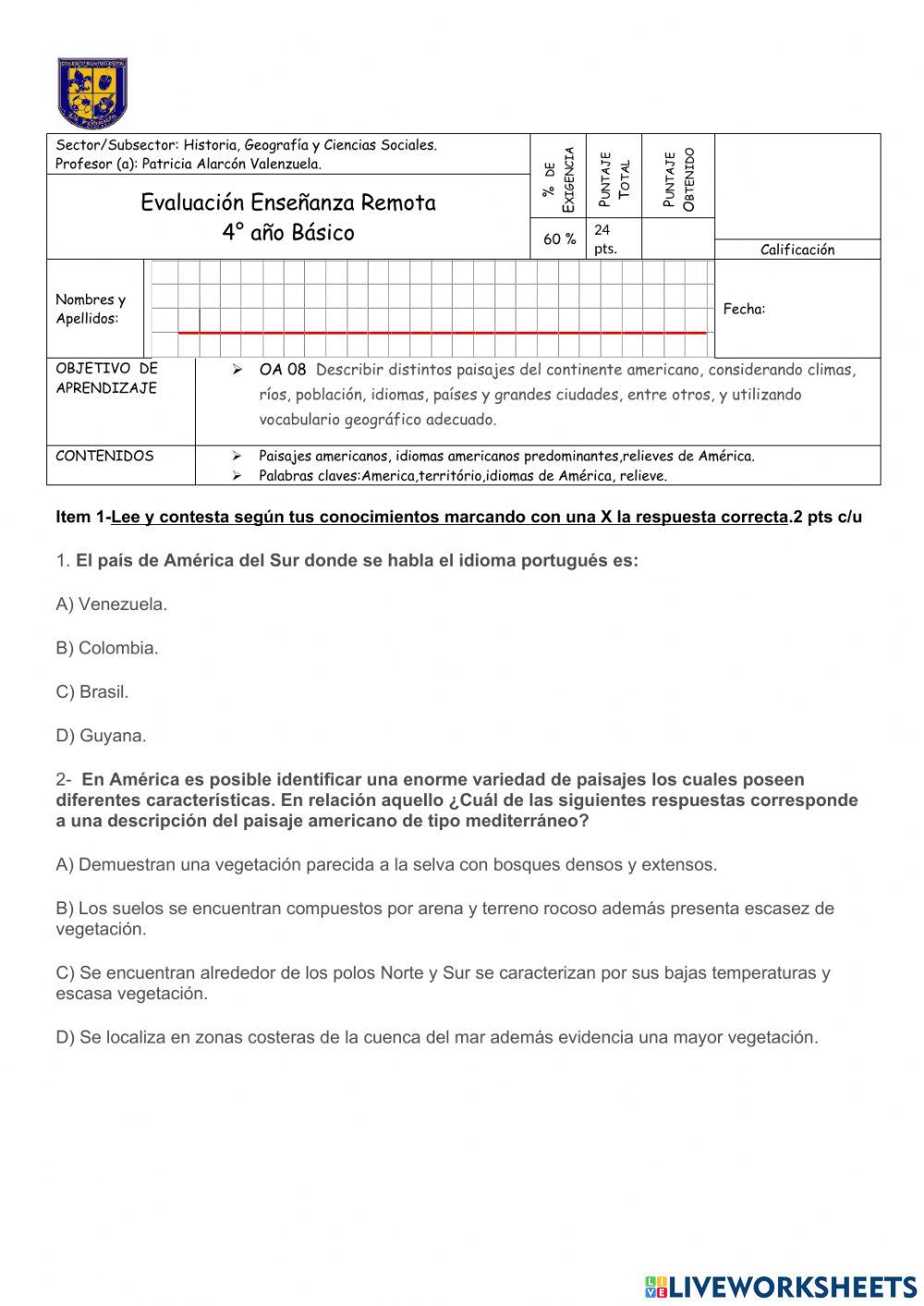 Paisajes de América