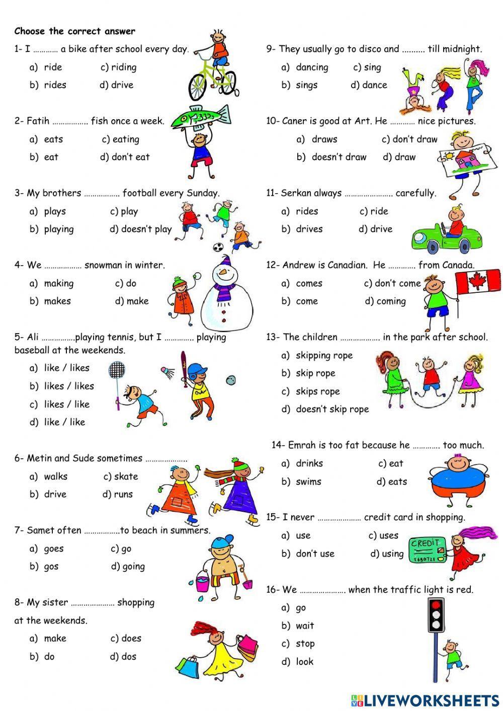 Simple Present Tense test-2