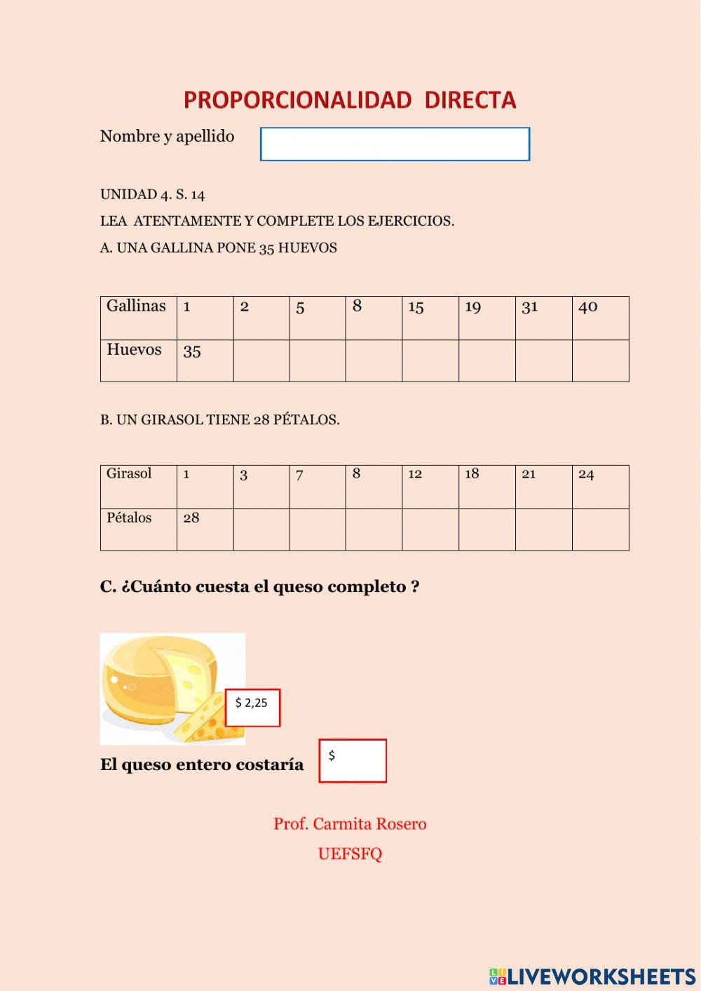 Proporcionalidad directa