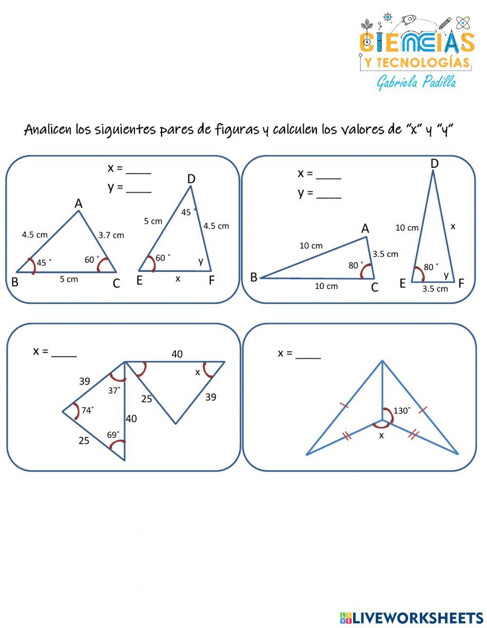 Ángulos y Lados congruentes