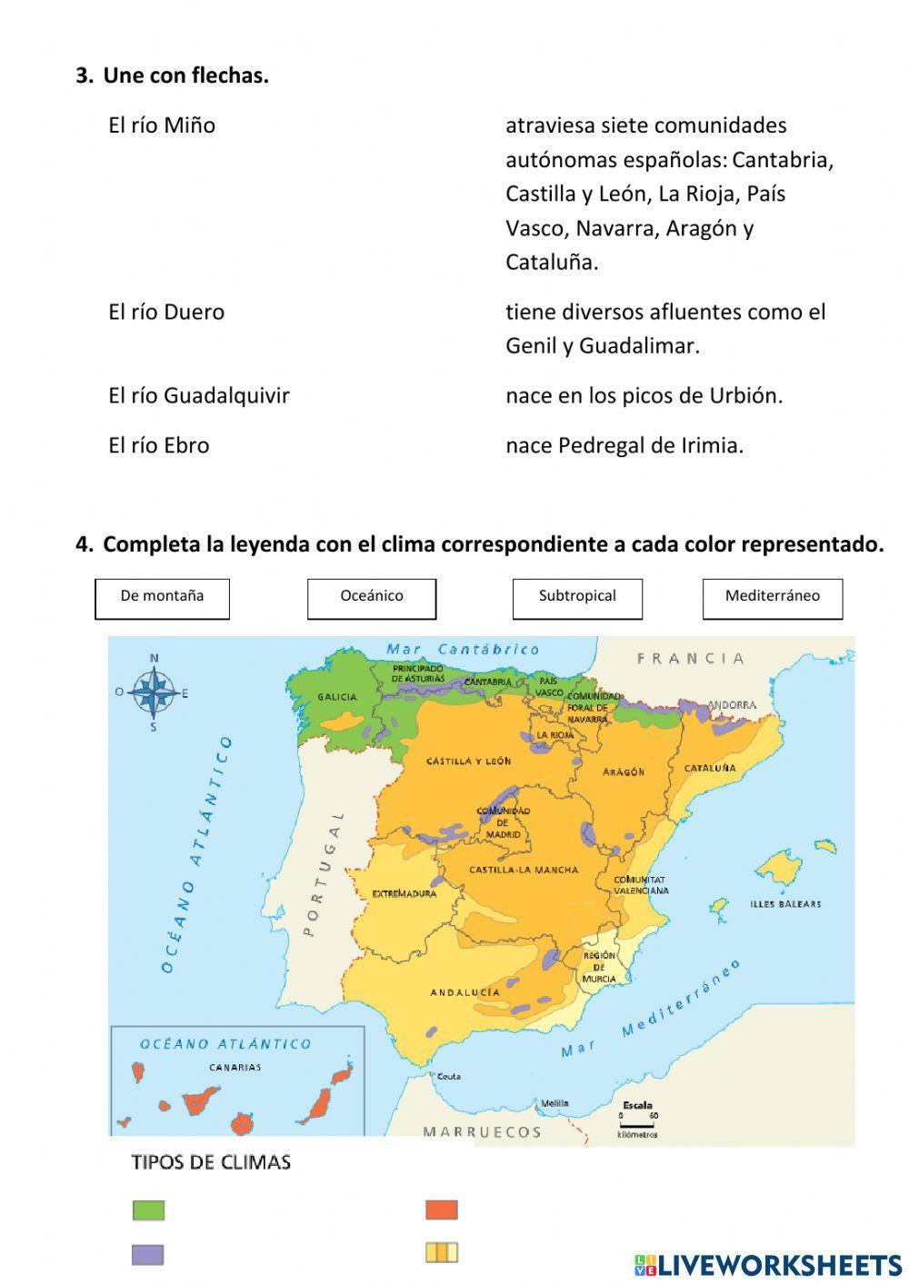 Hidrografía y clima de España